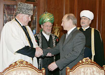 پوتين با رهبران مسلمانان روسيه ملاقات کرد